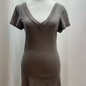 Michael Stars Tan metallic Short Sleeve Tee O/S